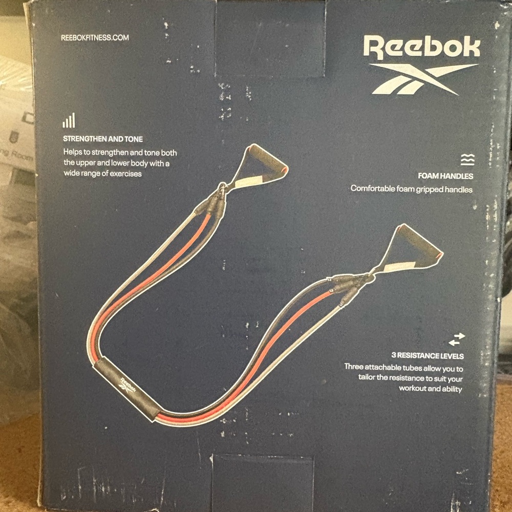 Reebok Resistance Tube Set - Navy and Red - Picture 2 of 2